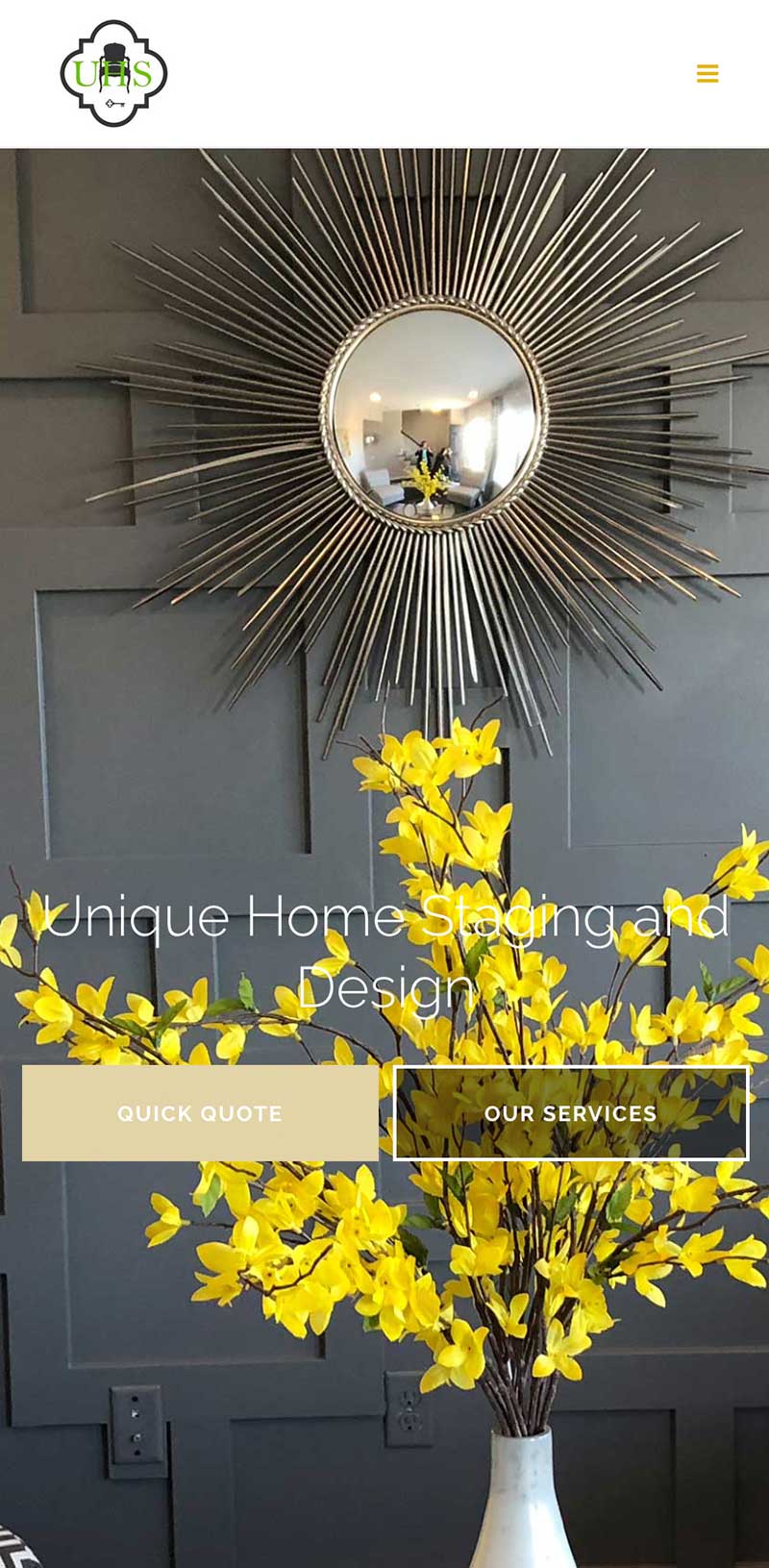 Unique Home Staging and Design mobile website design by RgB Design