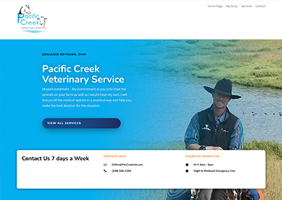 Pacific Creek Veterinary Service Website Design & Development