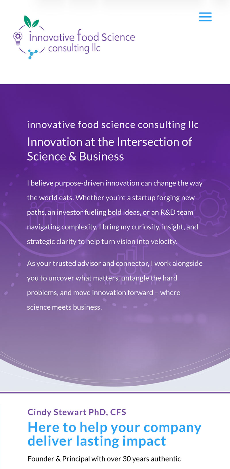 innovative food science consulting llc - - Exceptional Website Design and Graphic Design Services by Russ Bruzzano